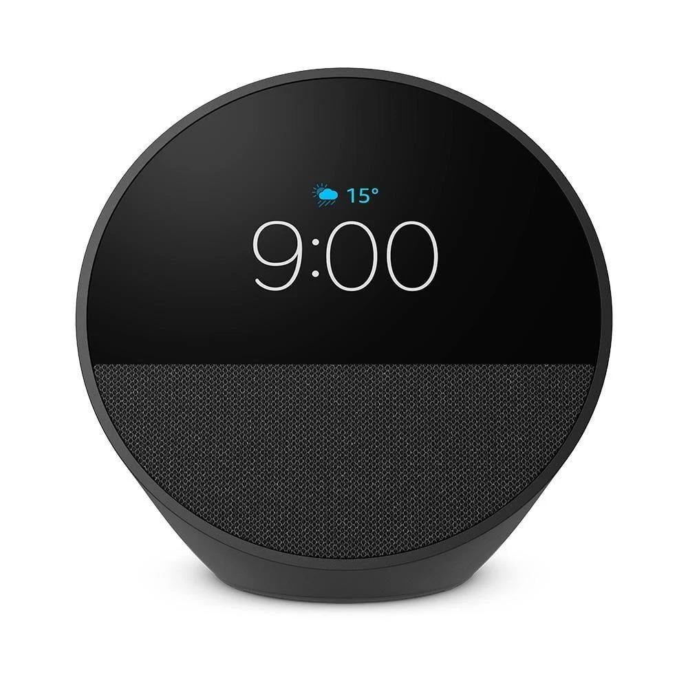 ECHO SPOT (2024) COM ALEXA, DESPERTADOR INTELIGENTE COM SOM VIBRANTE E ALEXA, PRETA