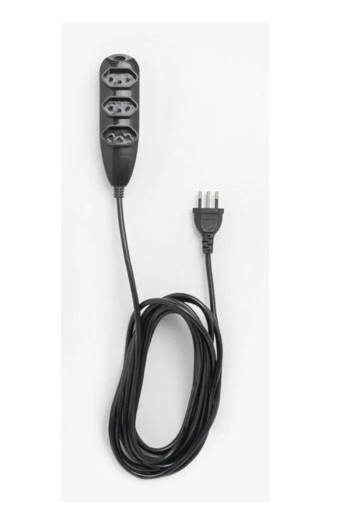 Extensão Ext 3005, 5 Metros, 3 Tomadas 10A, Preto - Intelbras