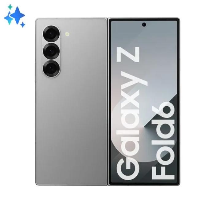 Smartphone Samsung Galaxy Z FOLD6 5G, 512GB, 12GB de RAM, Tela 7.6", Galaxy Ia,cinza, SM-F956BZSKZTO