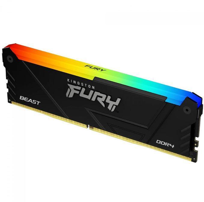 Memória 16GB DDR4 3200MHz CL16 Kingston Fury Beast RGB KF432C16BB2A/16 para Desktop