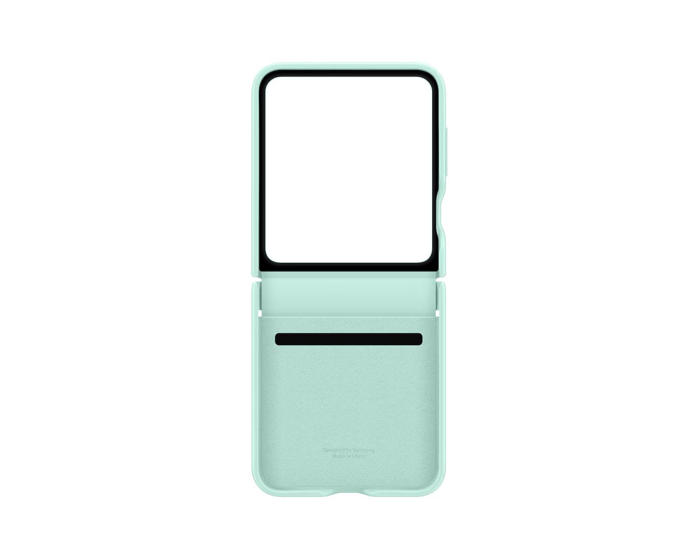 Capa Protetora Couro Flap Galaxy Z FLIP6 Verde Claro