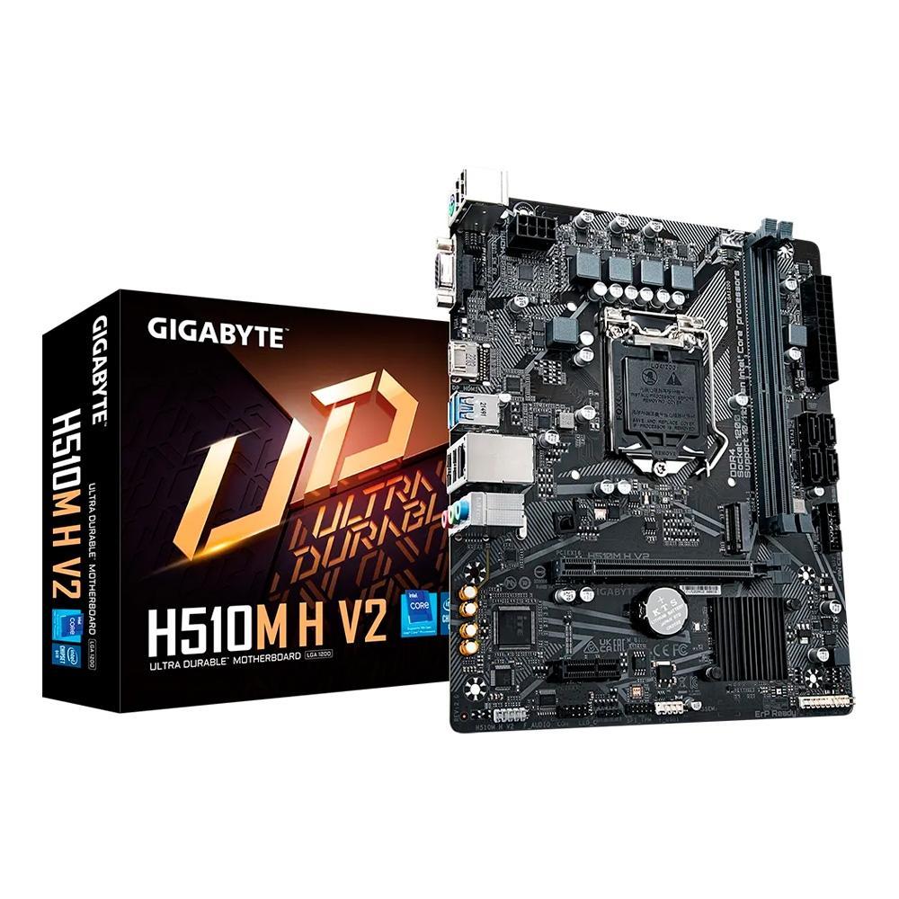 Placa Mãe H510M H V2 LGA 1200 1200 11ª/10ª Ger DDR4 MATX M.2 USB 3.2 Gbe LAN - Gigabyte
