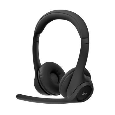 Headset sem Fio Logitech Zone 300 Grafite, Microfone com Cancelamento de Ruído, Bluetooth, 981-00140