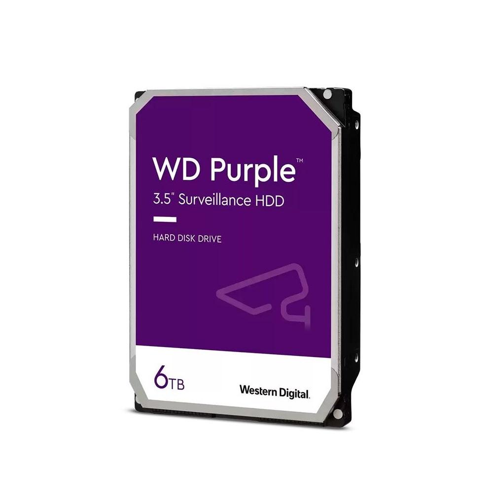Hard Disk SATA III 6TB 256MB 5400RPM WD Purple Surveillance para DVR