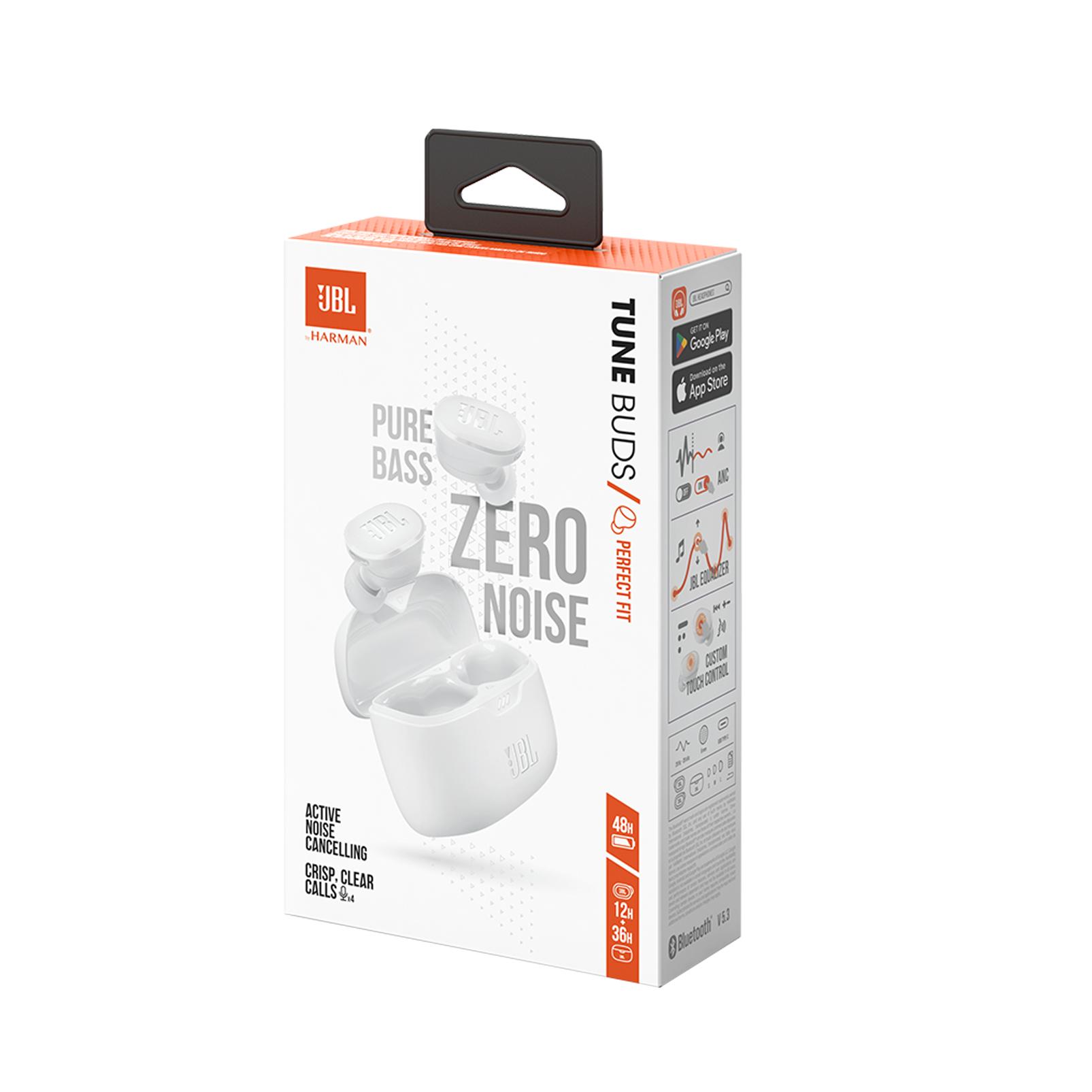 Fone de Ouvido JBL TWS Tune Buds Branco, Bluetooth 5.3,RESISTENTE à Água POEIRA,IP54,JBLTBUDSWHT