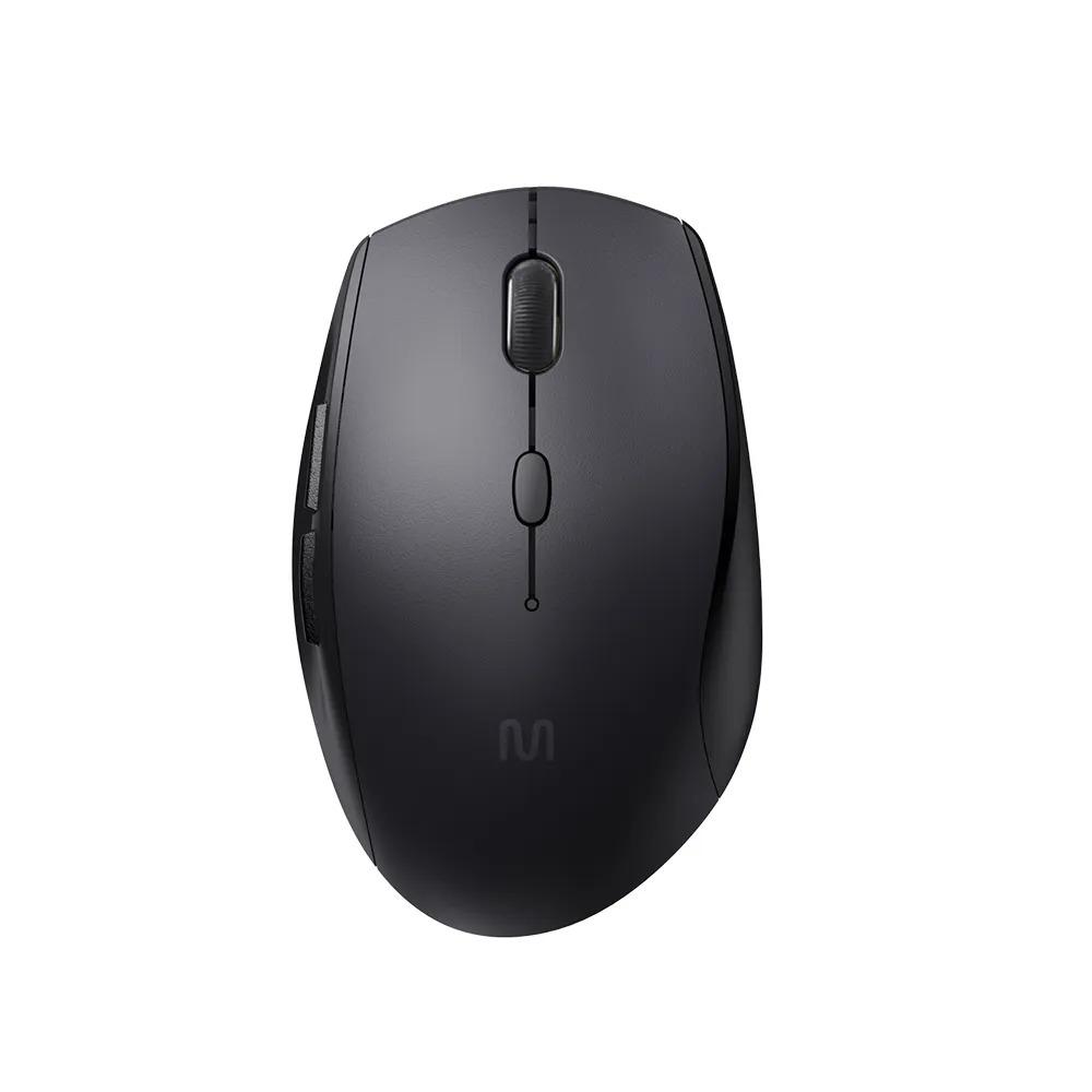 Mouse sem Fio Multilaser MS400, DPI Ajustável, 6 Botões. Clique Silencioso, Preto, MO381