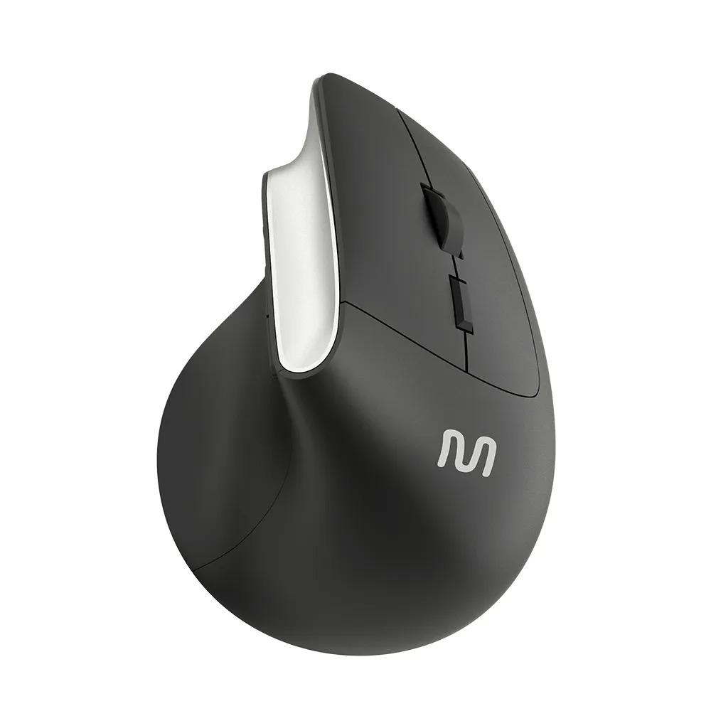 Mouse sem Fio Multilaser, Ergonômico, Vertical, Clique Silencioso, 1600dpi, Preto, MO384