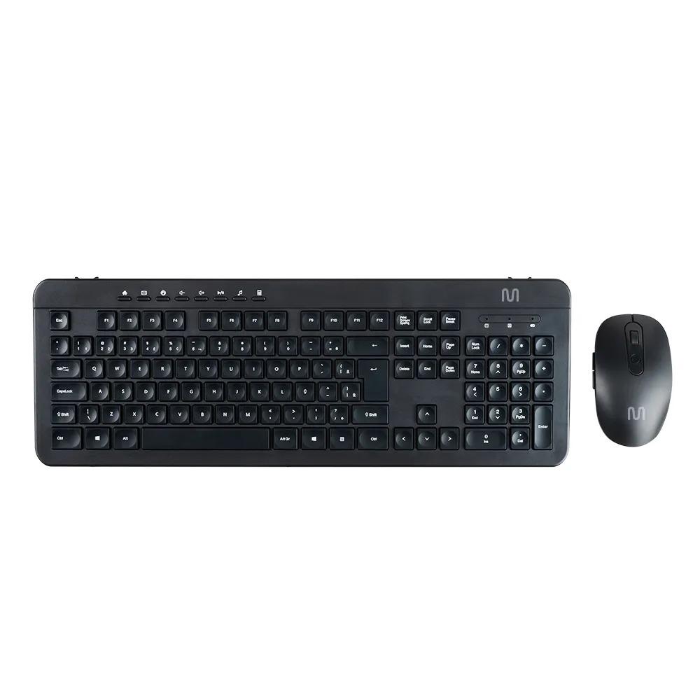 Teclado e Mouse sem Fio Multilaser CS1000, USB, Silencioso, Bateria Recarregável, TC250