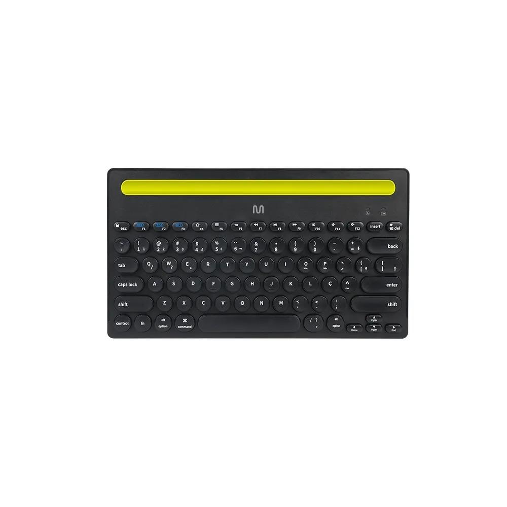 Teclado sem Fio Multilaser, Conexão Bluetooth, Slot para Apoio, Preto, TC284