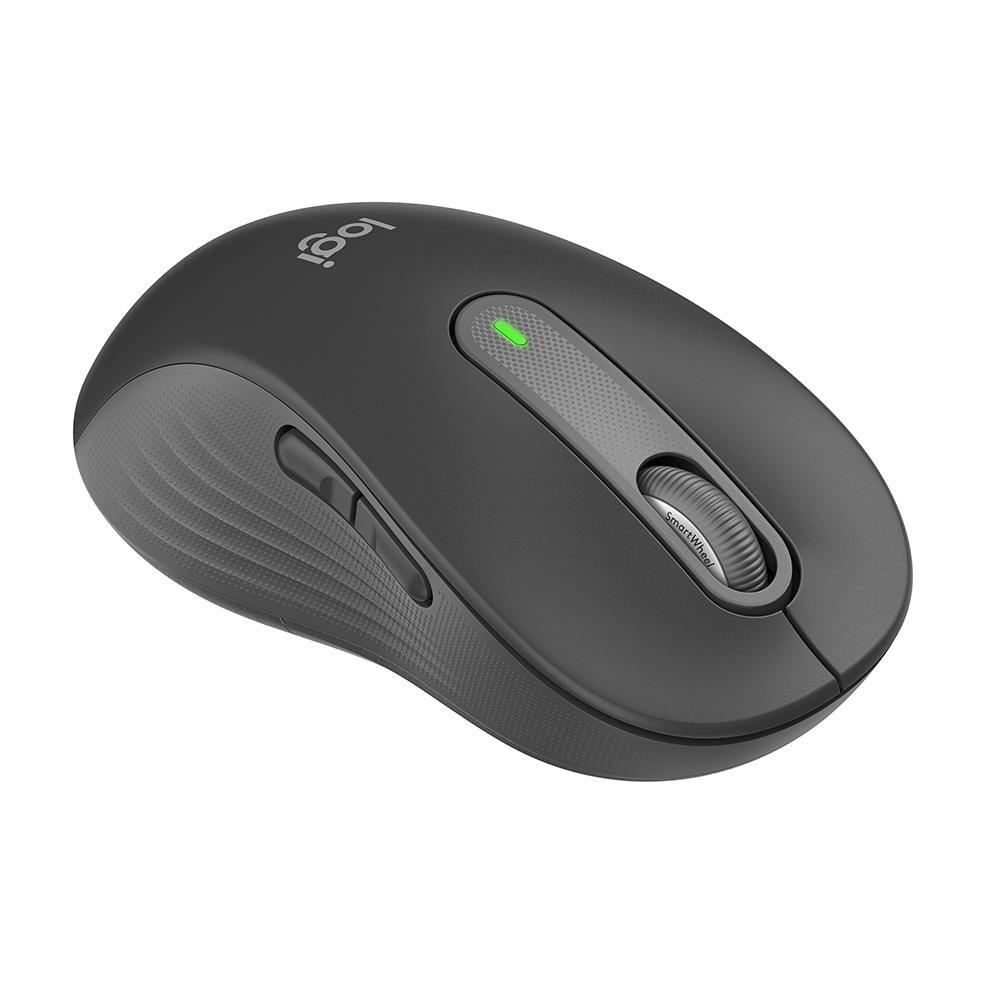Mouse sem Fio Logitech Signature M650 L Left, para Canhoto Tam Padrão, USB e Bluetooth- Grafite