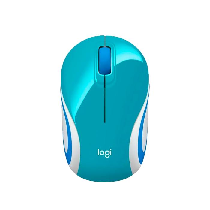 Mouse M187 Mini sem Fio 1000dpi Aqua - Logitech