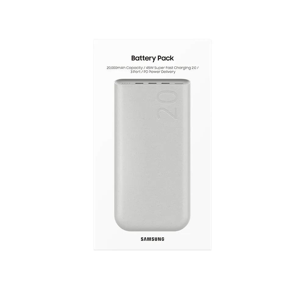 Carregador Portátil Samsung, 20000mAh, 3x USB-C, Super Rápida 45W, Bege, EB-P4520XUPGBR