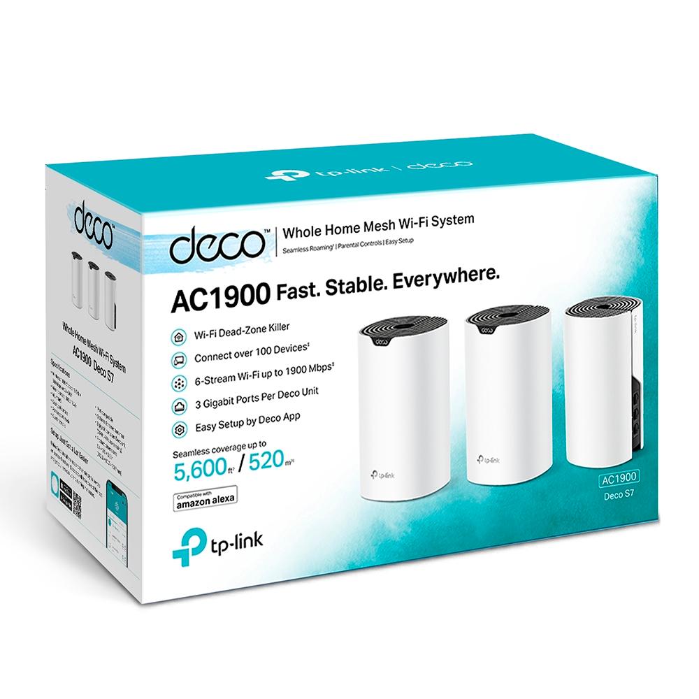 Roteador Mesh Wi-Fi 5 Gigabit Dual Band AC1900 3-PACK, Cobertura até 520M² - Tp-Link