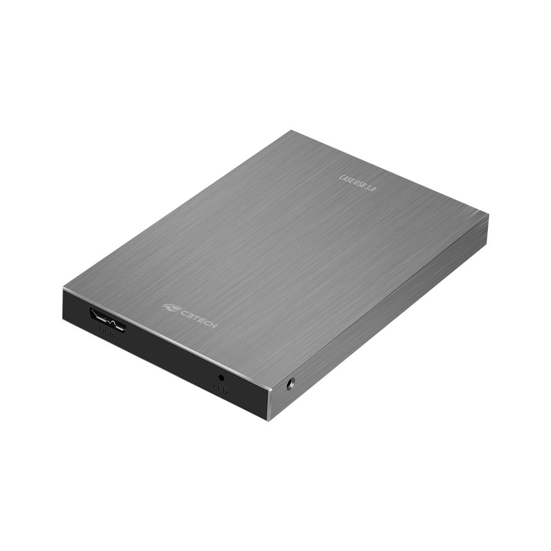Case Externo para HD/SSD C3Tech, 2,5, USB 3.0, Ch 400SI, Gaveta, Prata