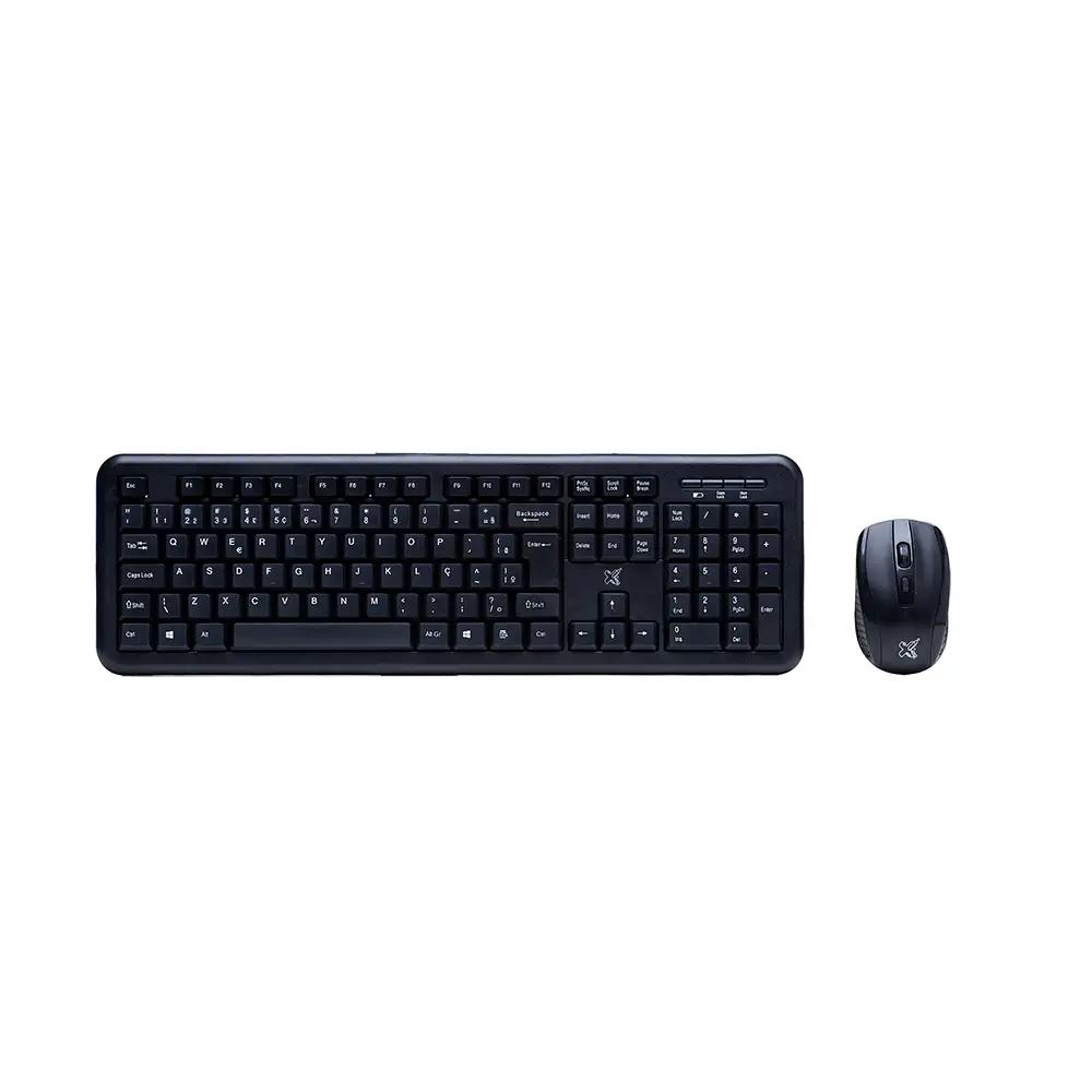 Teclado e Mouse sem Fio Maxprint Exagon, Wireless 2.4G Nano USB 2.0, ABNT2, Preto, 60000146