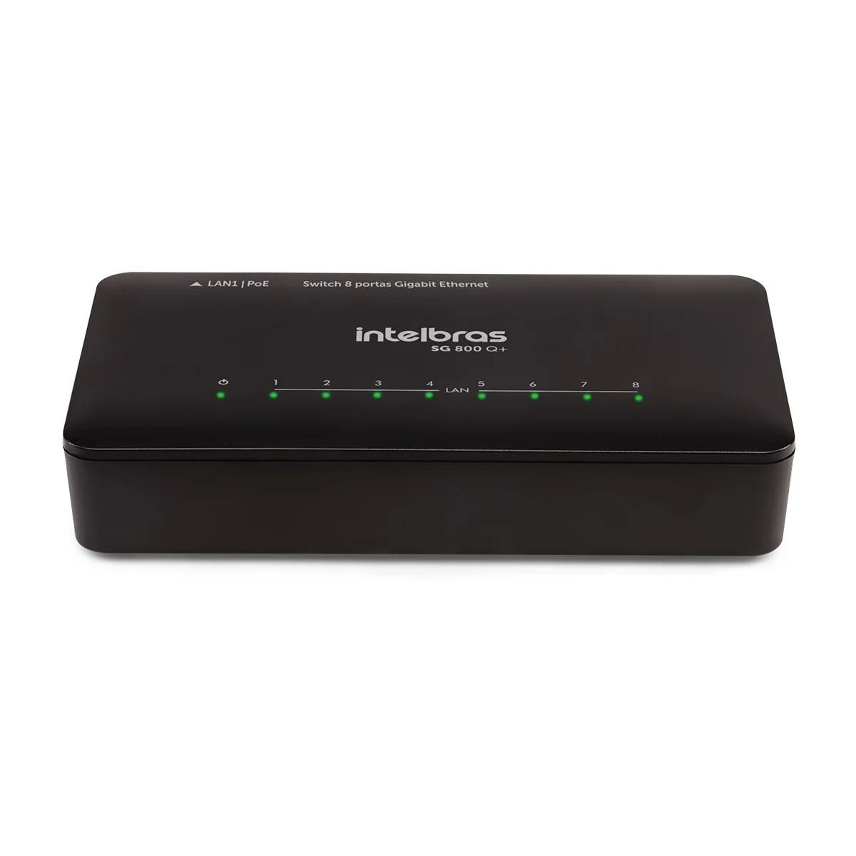 Switch 8P Gigabit 10/100/1000 Sg 800 Q+ - Intelbras