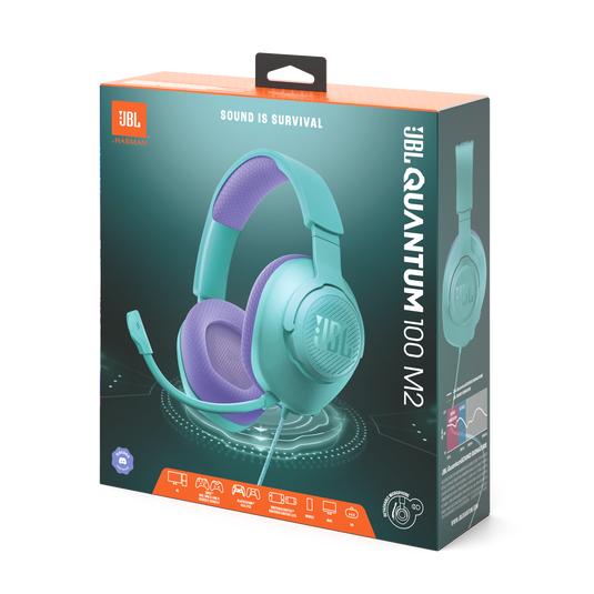 Headset Gamer JBL Quantum 100M2 Cyan, 3,5mm, Multiplataforma, Mic. Removivel, JBLQUANTUM100M2CYN