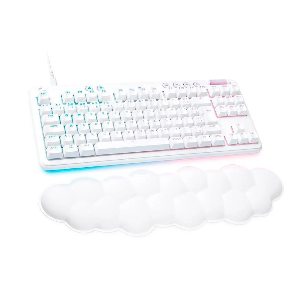 Teclado Gamer Logitech G713, Aurora Lightspeed RGB, Mecânico, Switch Gx Brown, ABNT2, Branco