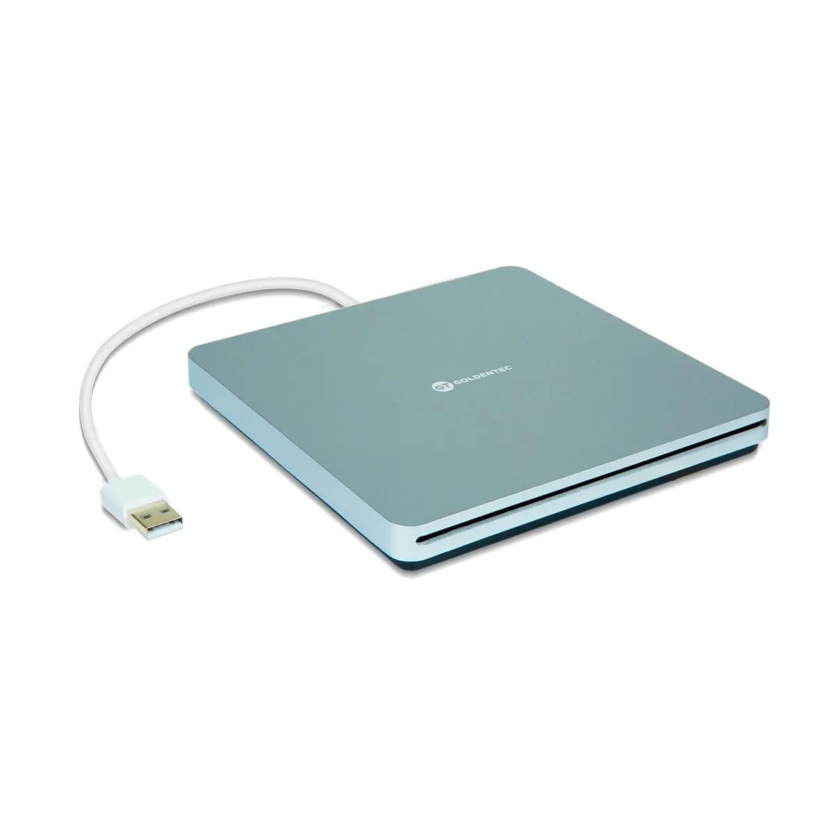 Leitor Gravador de Cd/Dvd Externo Portátil Slim USB - Goldentec
