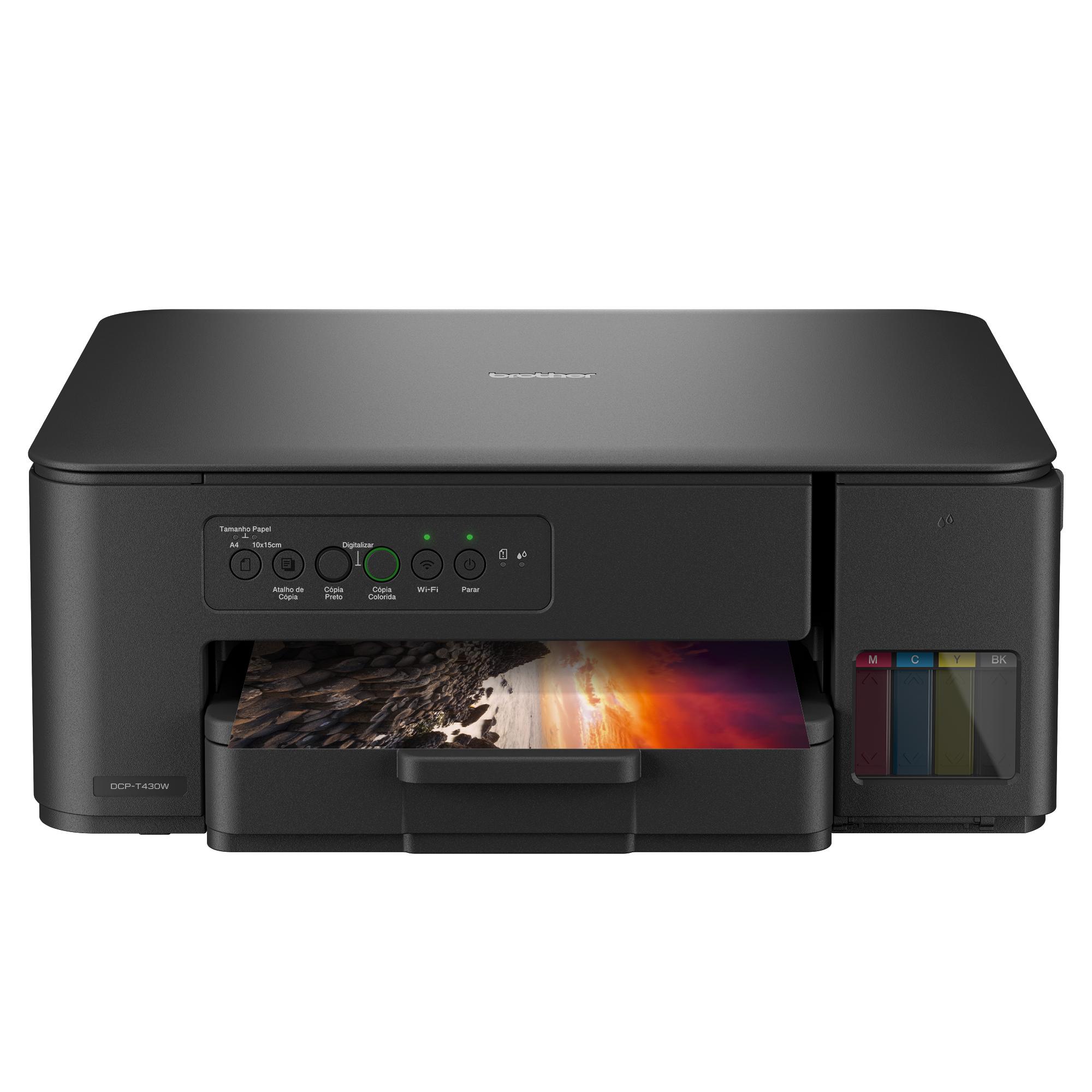 Impressora Multifuncional Tanque de Tinta Color DCPT430W Brother Wi-Fi Bivolt