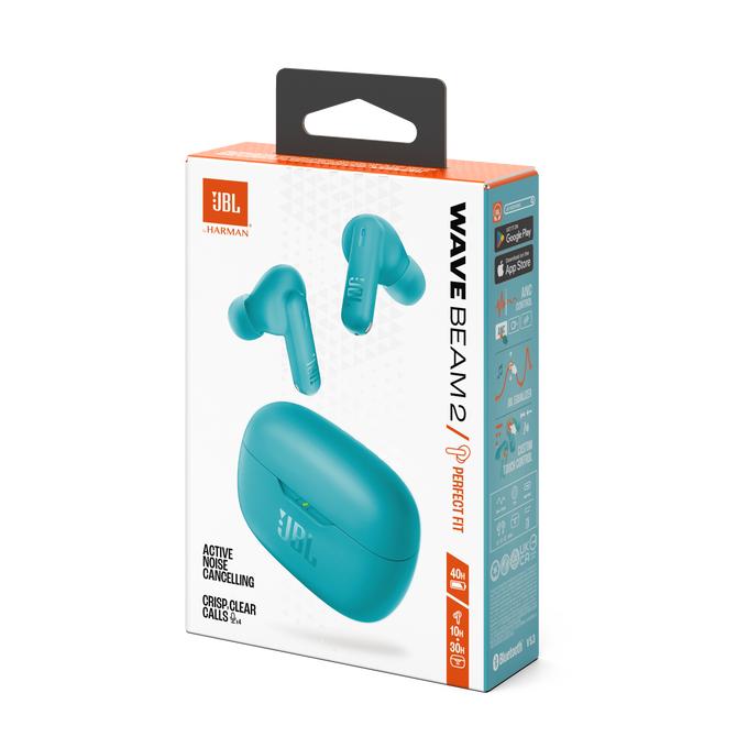 Fone de Ouvido JBL TWS Wave Beam 2 Azul, Bluetooth 5.3, Resistente a Água e Poeira, JBLWBEAM2BLU