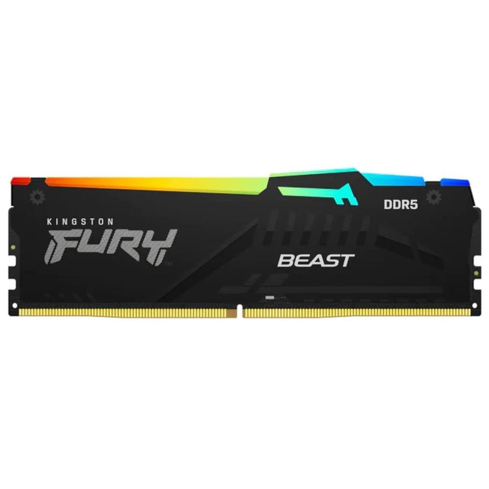 Memória 32GB DDR5 5200MHz Kingston Fury Beast RGB para Desktop