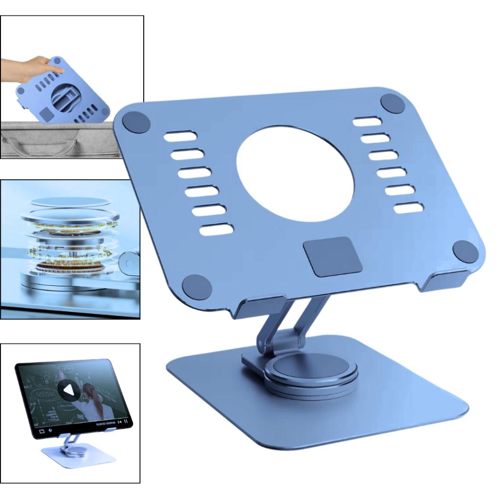 Suporte de Mesa para Tablet e Celular, Portátil, com Liga de Alumínio, Gira 360º, TP.46701, GV Cabos