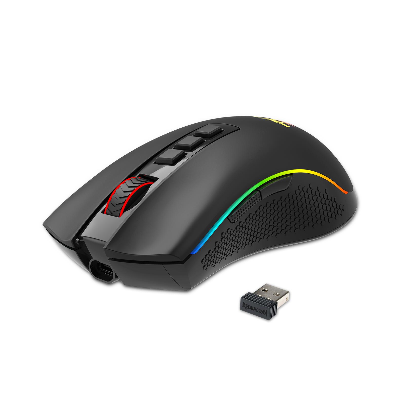 Mouse Gamer sem Fio Redragon Cobra Pro 16000dpi RGB 8 Botoes Programaveis Preto