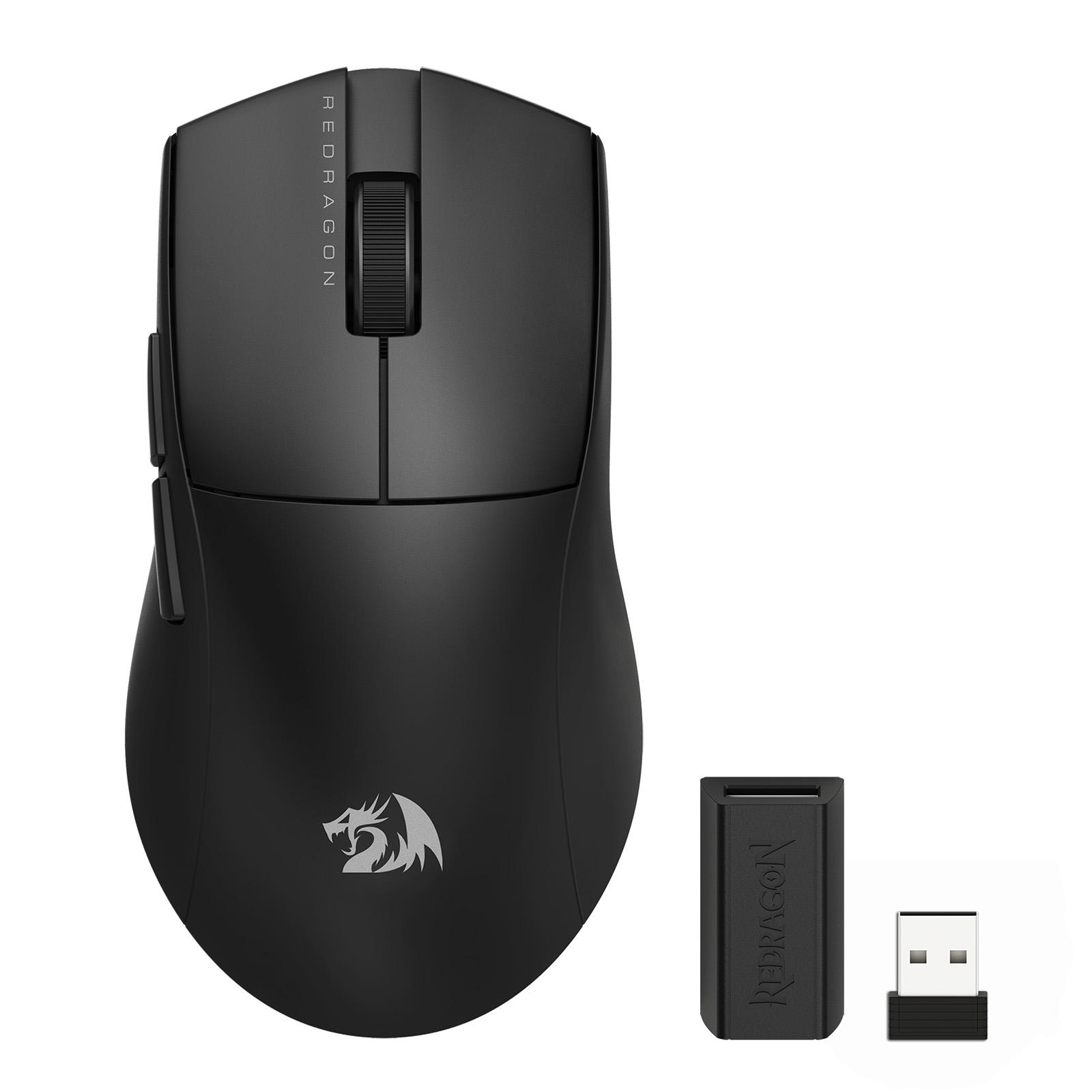 Mouse Gamer sem Fio Redragon King Pro 26000dpi 7 Botoes Wireless/Bluetooth - Preto