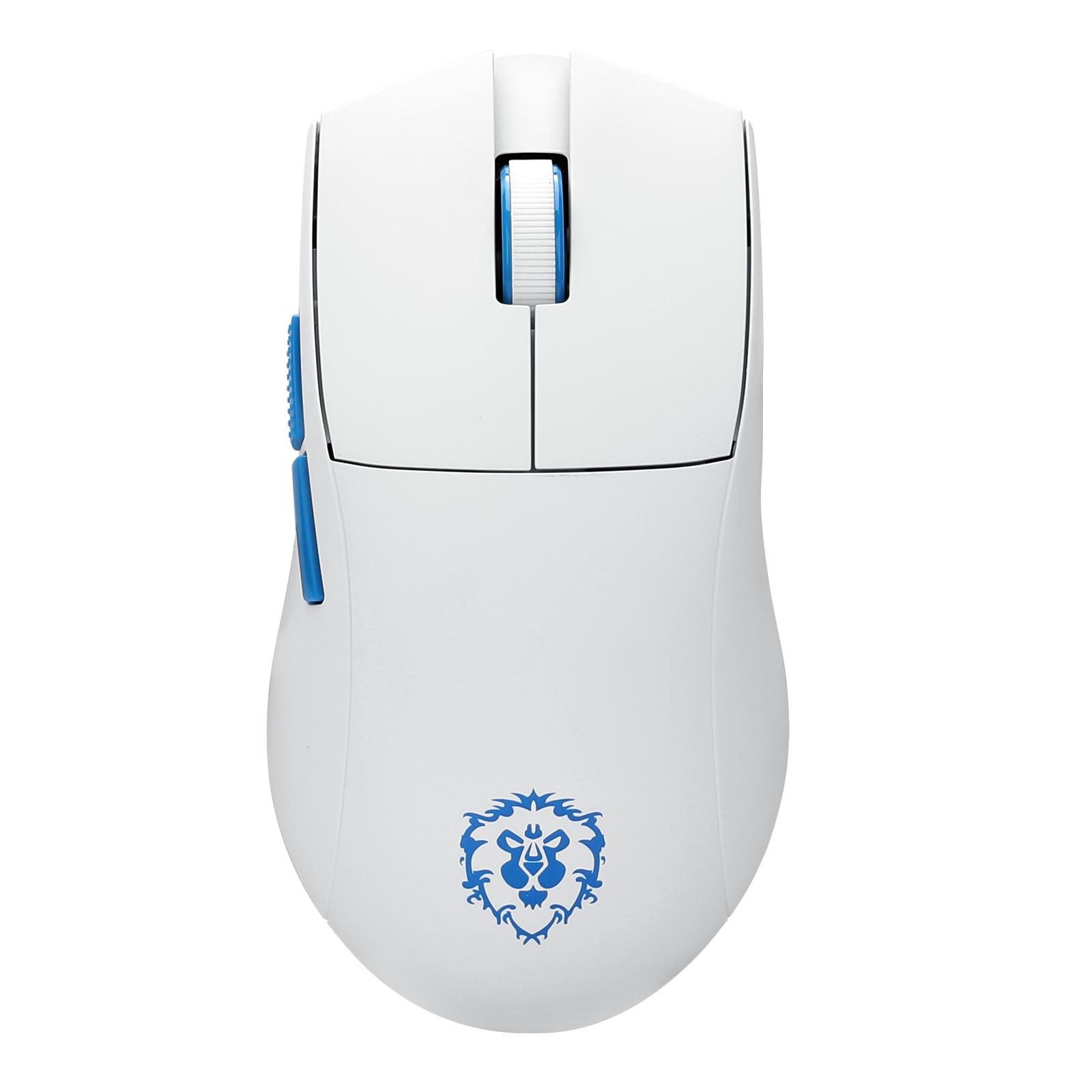 Mouse Gamer sem Fio Redragon King Pro World Of Warcraft Aliança 26000dpi Wireless/Bluetooth Branco