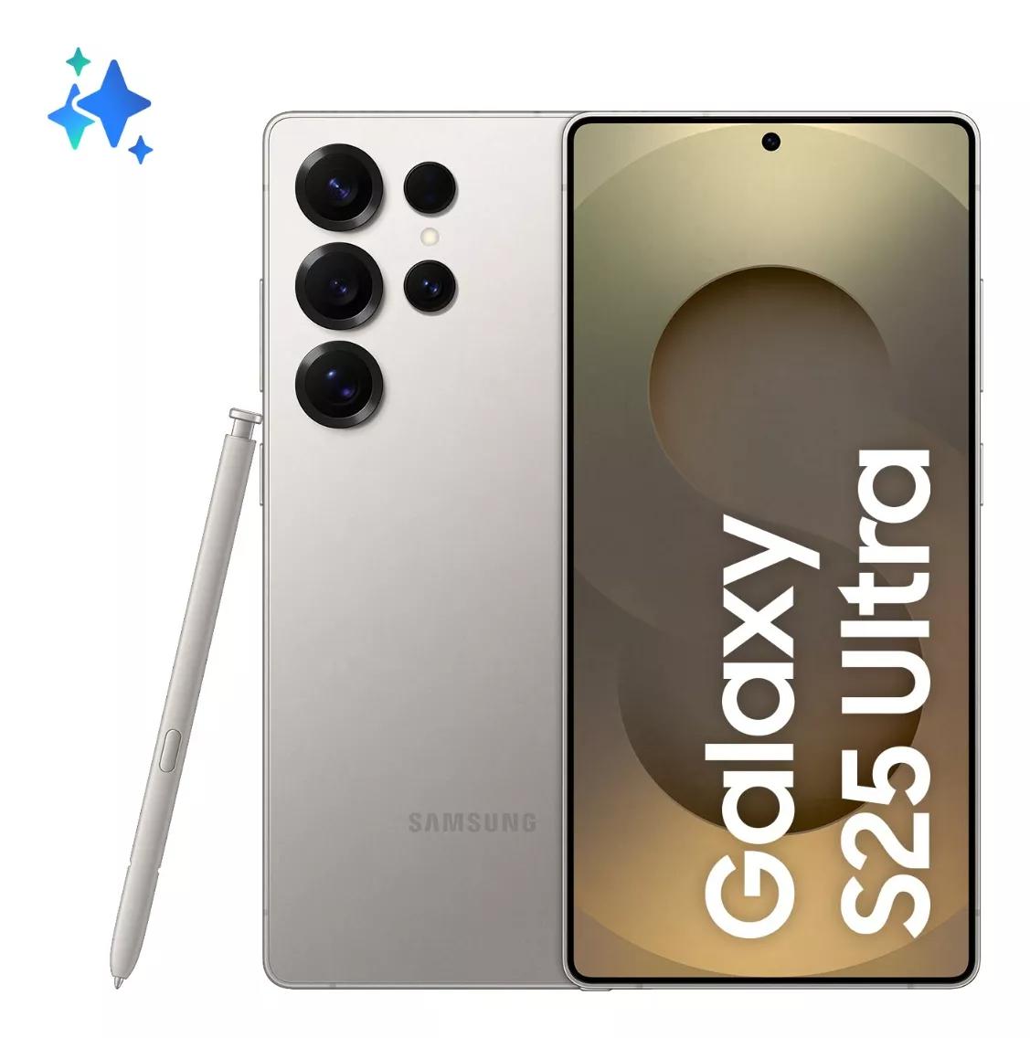 Smartphone Samsung Galaxy S25 Ultra 5G Titânio Cinza, 512GB, 12GB de RAM, Tela Amoled 6.9"QHD+ 120Hz