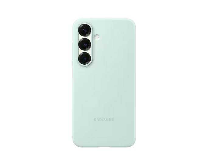 Capa Protetora de Silicone Verde Menta para Samsung Galaxy S25