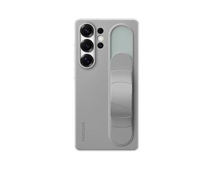 Capa Protetora de Silicone com Cinta Cinza para Samsung Galaxy S25 Ultra