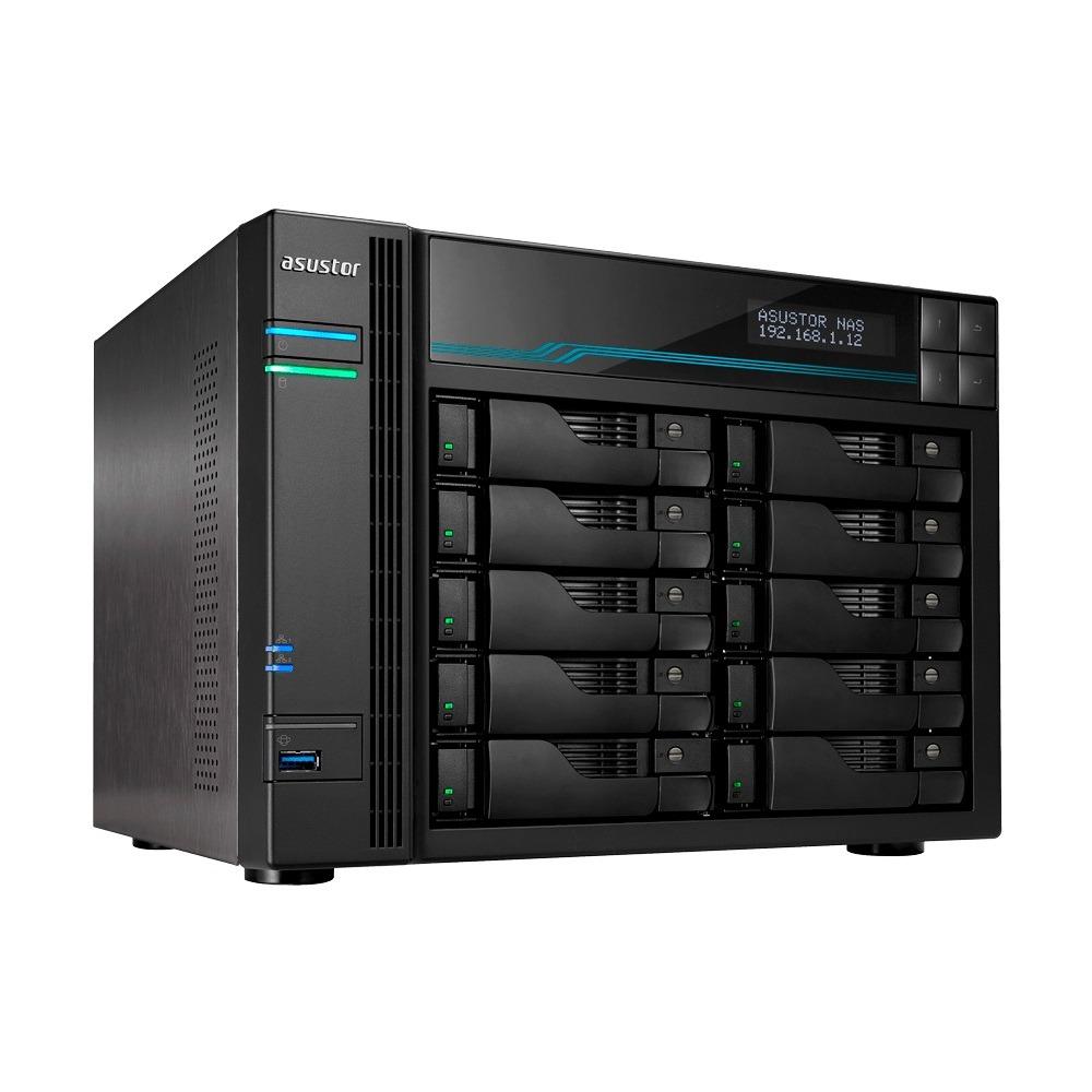 Storage NAS 10 Baias Asustor Lockerstor 10 Pro Xeon E-2224 8GB DDR4 ECC 1x 10GBE 3x 2.5GBE sem Disco
