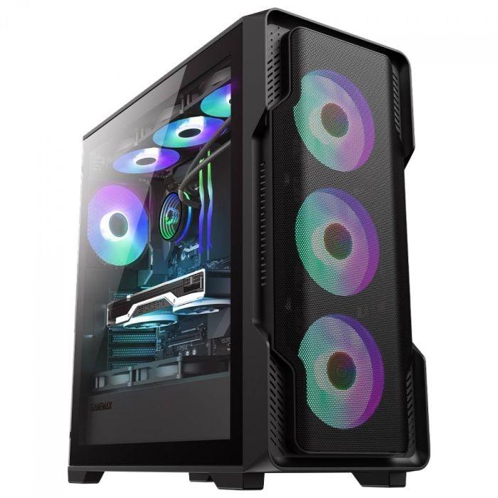 Gabinete Gamer ATX Gamemax Siege, Mid-Tower, Lateral Vidro, sem Fans sem Fonte - Preto