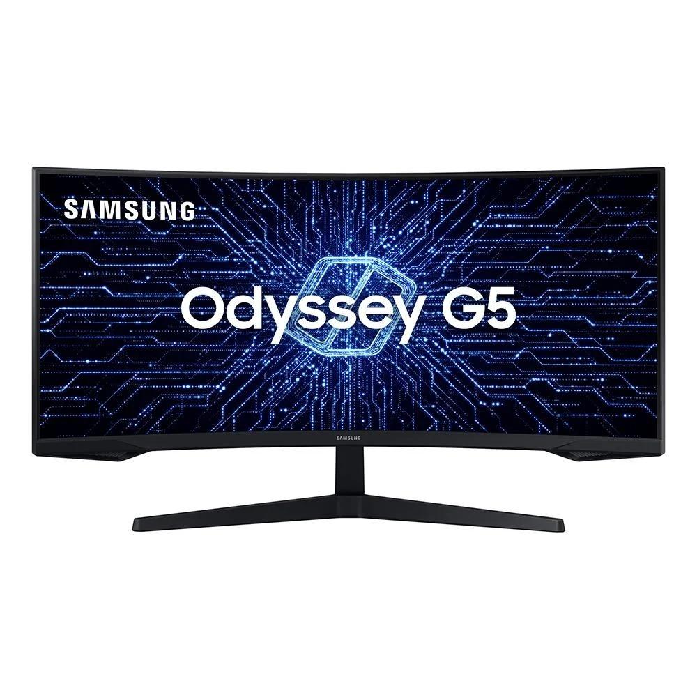 Monitor Gamer Curvo Samsung Odyssey G5 34" Wqhd UltraWide 165Hz 1ms DP/HDMI - Preto