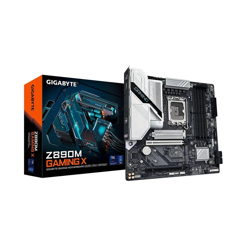 Placa Mãe Gigabyte LGA 1851 (Core Ultra) Z890M Gaming x ATX DDR5 3x M.2 PCI-e 5.0 HDMI/DP 2.5GBE