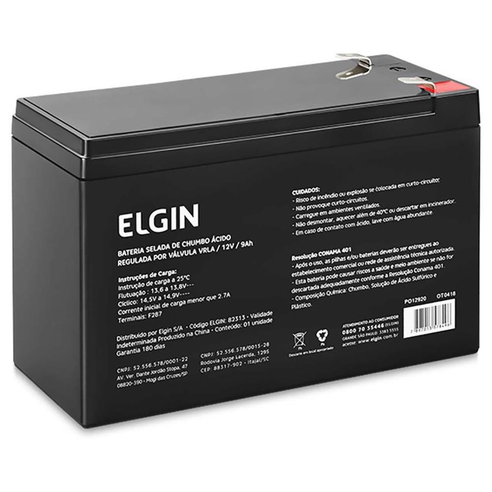 Bateria Selada Vrla 12V 9Ah para Nobreak - Elgin