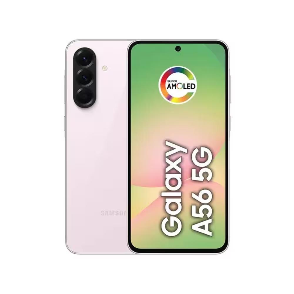 Smartphone Samsung Galaxy A56 5G, 128GB, 8GB RAM, Rosa, Câmera de 50MP, Tela Super Amoled 6.7", IP67