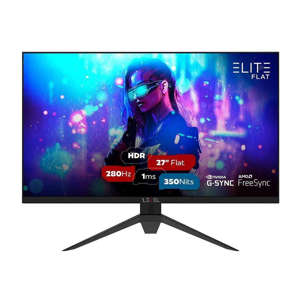 Monitor Gamer Level Elite 27" 280Hz 1ms Full HD Eled Flat, HDR, FreeSync e G-Sync