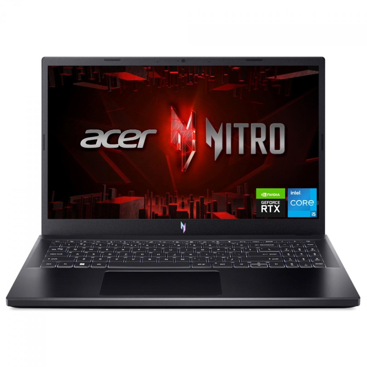 Notebook Gamer Acer Nitro V15 15,6" 144Hz 13ª Ger i5-13420H 8GB 512GB SSD RTX 2050 4GB Linux Gutta