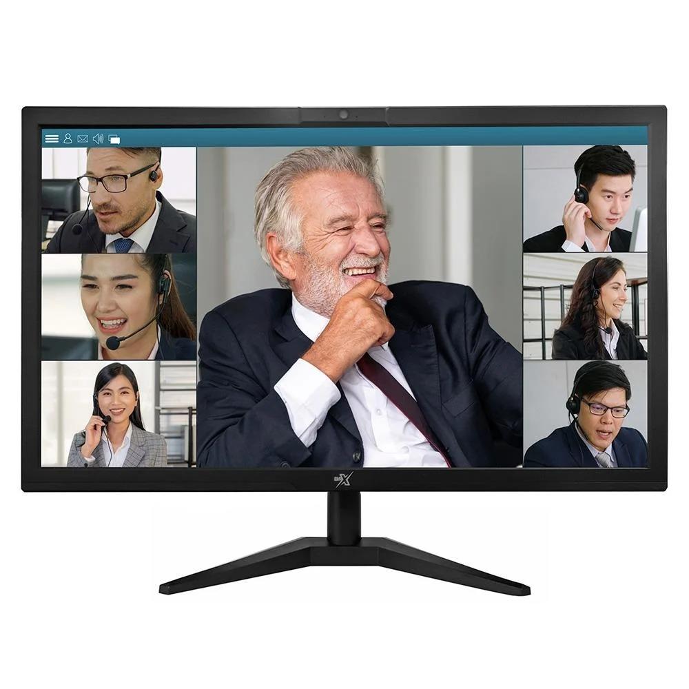 Monitor LED BRX 23" Full HD 75Hz HDMI/VGA VESA 75x75 com Webcam Integrada - Preto