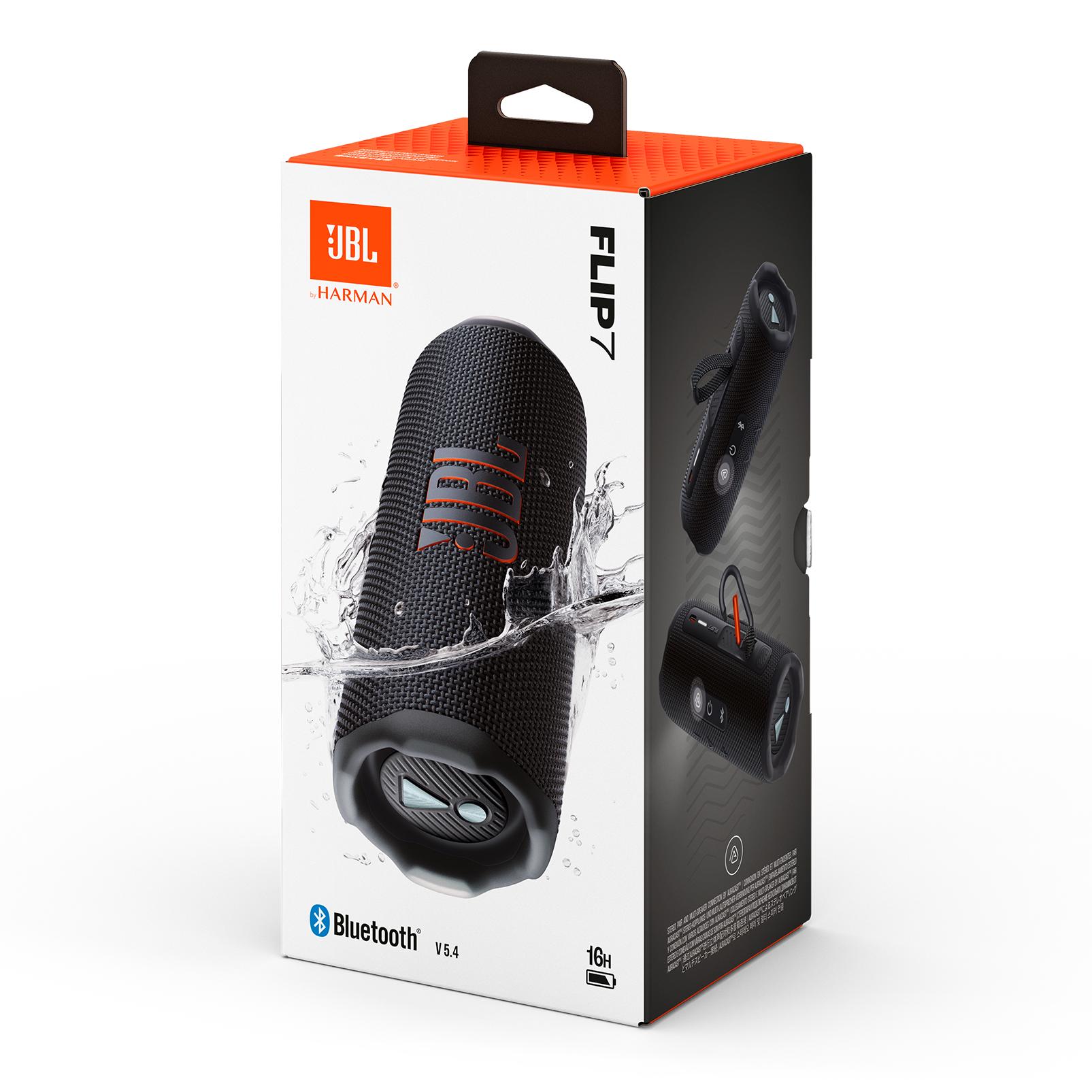 Caixa de Som JBL Flip 7 Preto, Bluetooth 5.4, 35W, IP68, até 16H de Reprodução, JBLFLIP7BLKBR