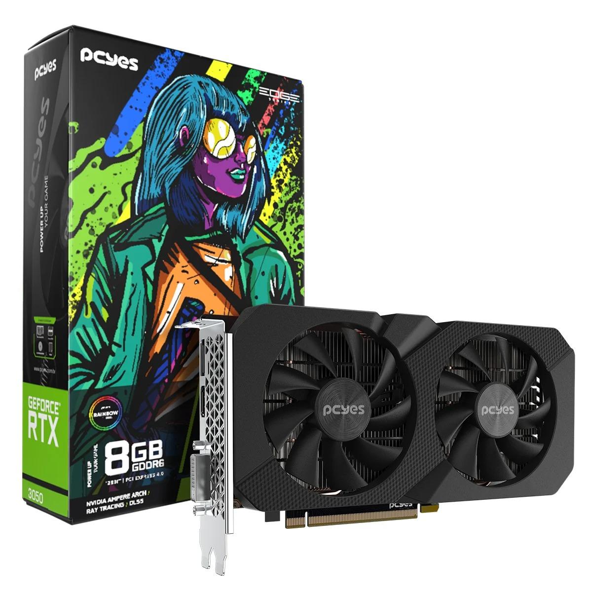 Placa de Vídeo Nvidia GeForce RTX 3050 8GB GDDR6 Projeto Edge - PCYes