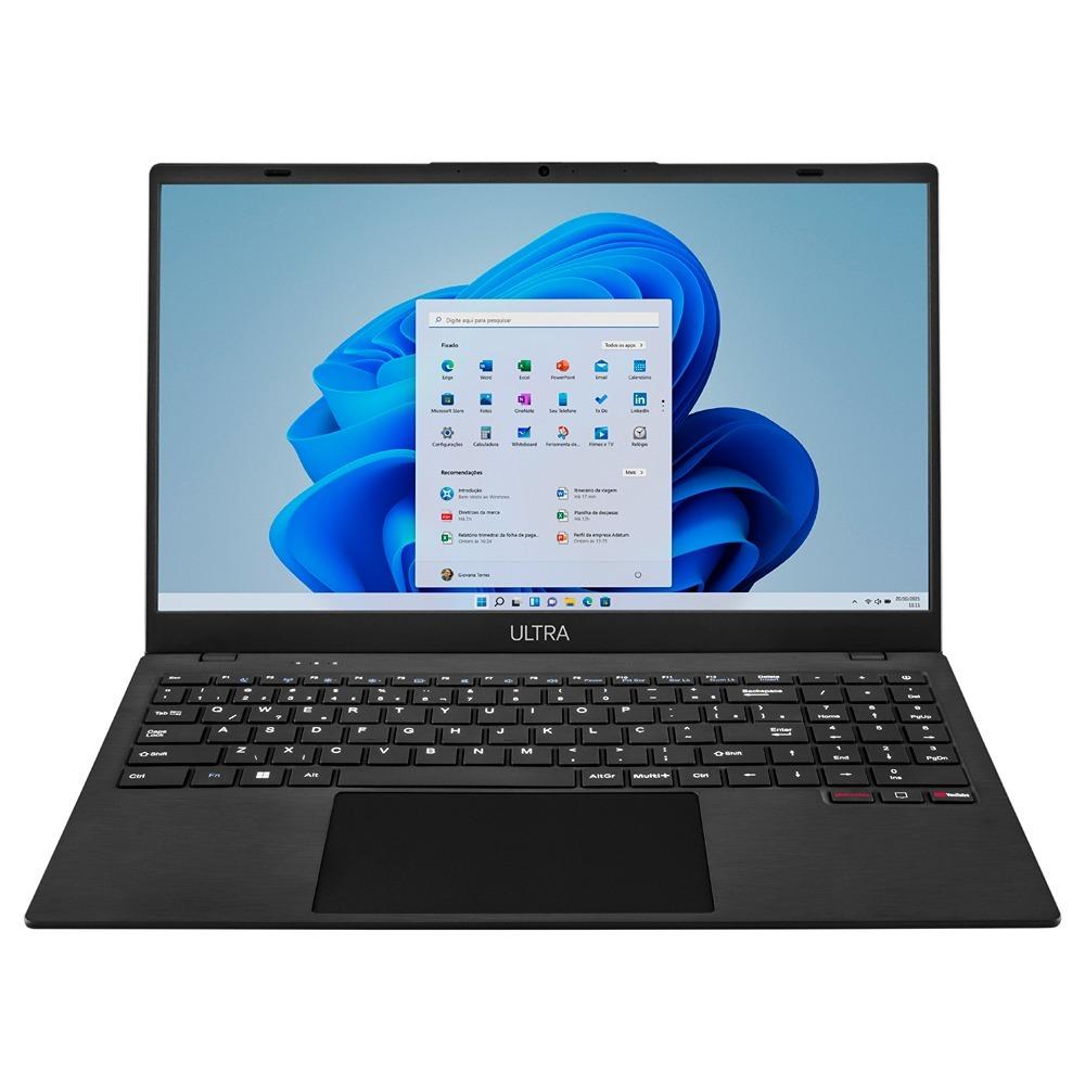Notebook Ultra 15,6 HD Celeron 4GB 128GB Windows 11 Home + Office 365 - Cinza Escovado