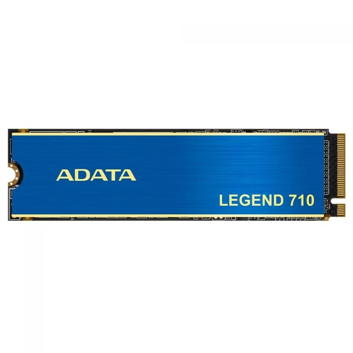 SSD M.2 NVMe 256GB ADATA Legend 710 PCIe GEN3 X4 2280 Leitura 2400MB/s Gravação 1800MB/s