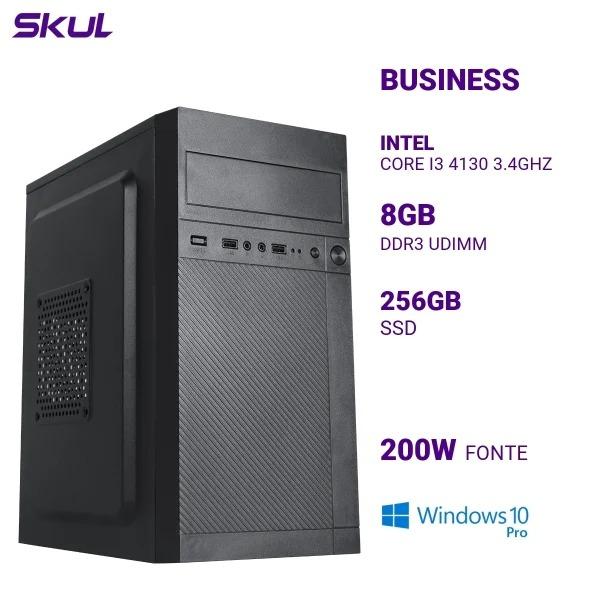 Desktop SKUL B300 Core i3-4130 3.40GHz 8GB DDR3 256GB SSD Windows 10 Pro