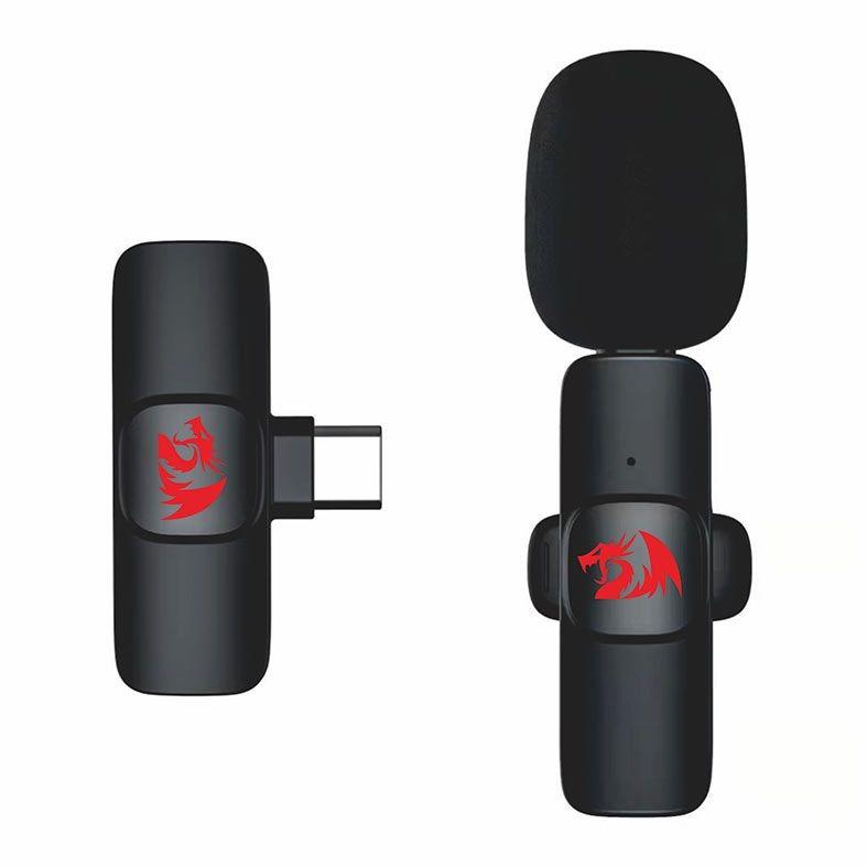 Microfone Lapela Redragon Athan USB Tipo-C 2.4GHz com ANC - GM93