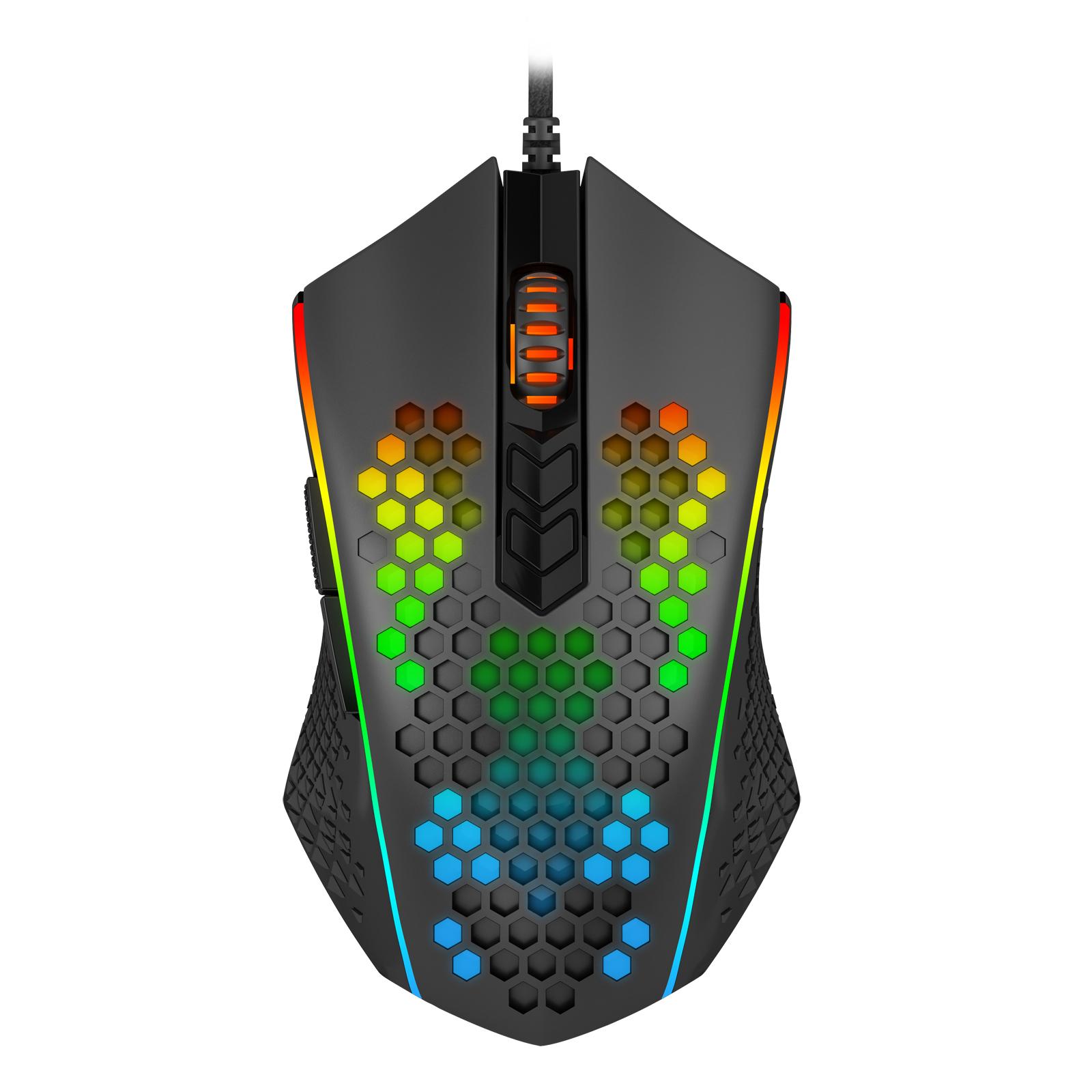 Mouse Gamer Redragon Memeanlion Honeycomb 12400dpi 7 Botoes M809-K