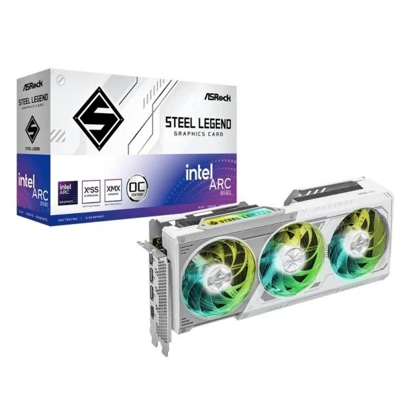 Placa de Vídeo Asrock Intel Arc B580 Steel Legend 12GB 192BITS OC Triple Fan 90-GA5CZZ-00UANF